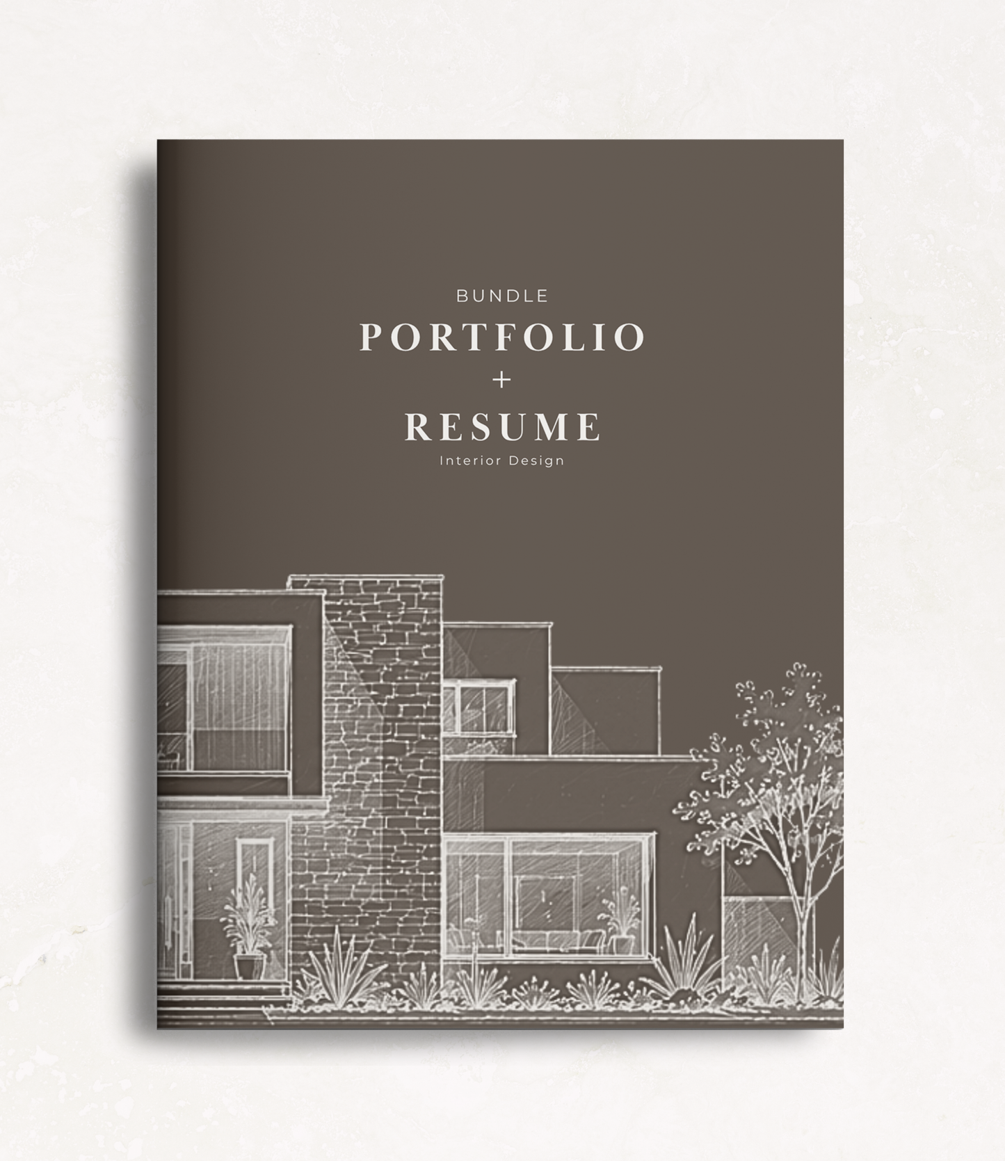 Interior design and architecture portfolio and resume template bundle by Studio RH